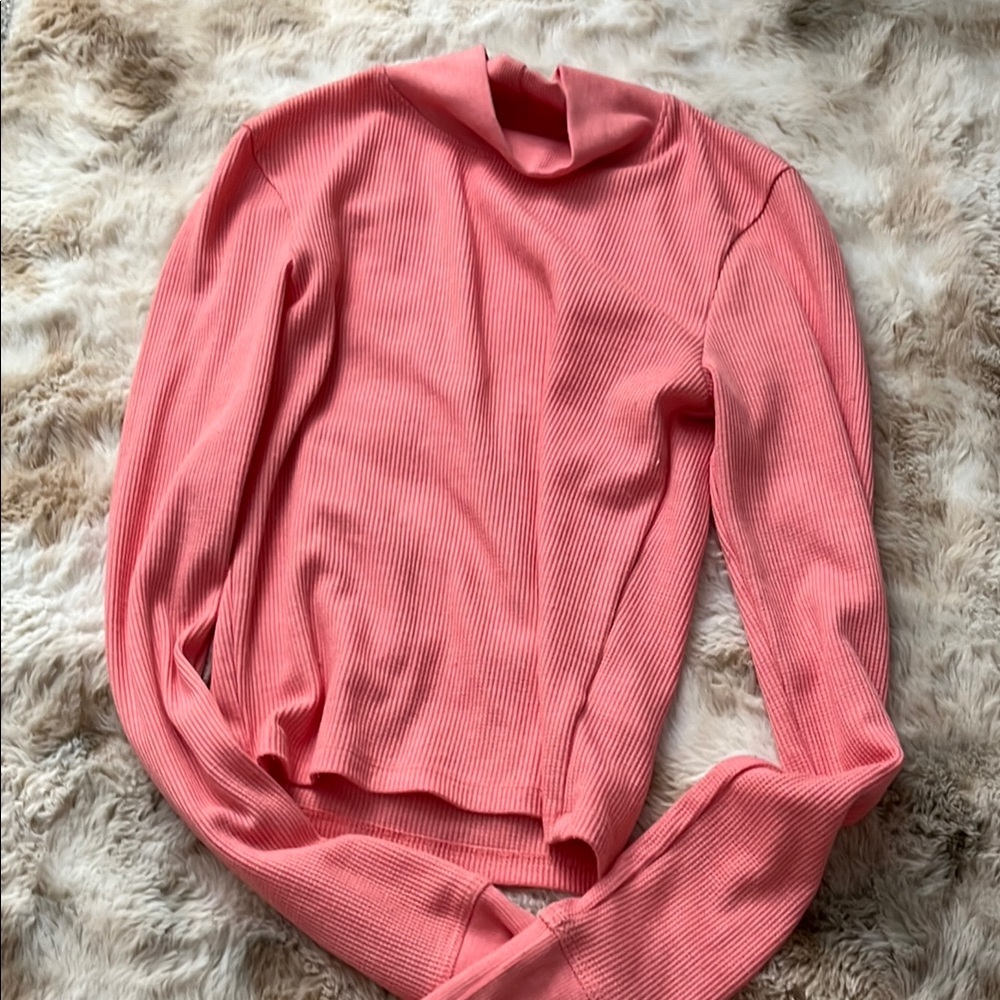 American Eagle Outfitters Coral Cowl Neck Sweater